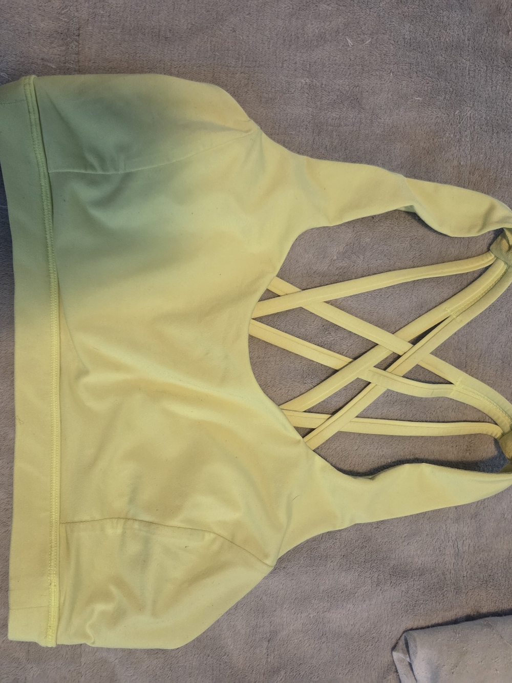 lululemon athletica Yellow Crisscross Back Sports Bra